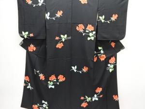 大正ロマン　草花模様着物